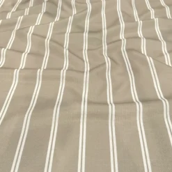 Lexington Stripe (Slub Print) Table Runner in Taupe