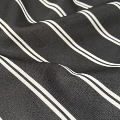 Lexington Stripe (Slub Print) Table Napkin in Black