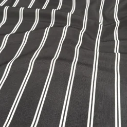 Lexington Stripe (Slub Print) Table Napkin in Black