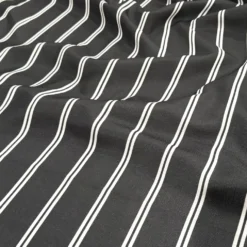 Lexington Stripe (Slub Print) Table Napkin in Black