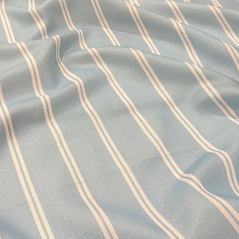 Lexington Stripe (Slub Print) Table Napkin in Lt Blue