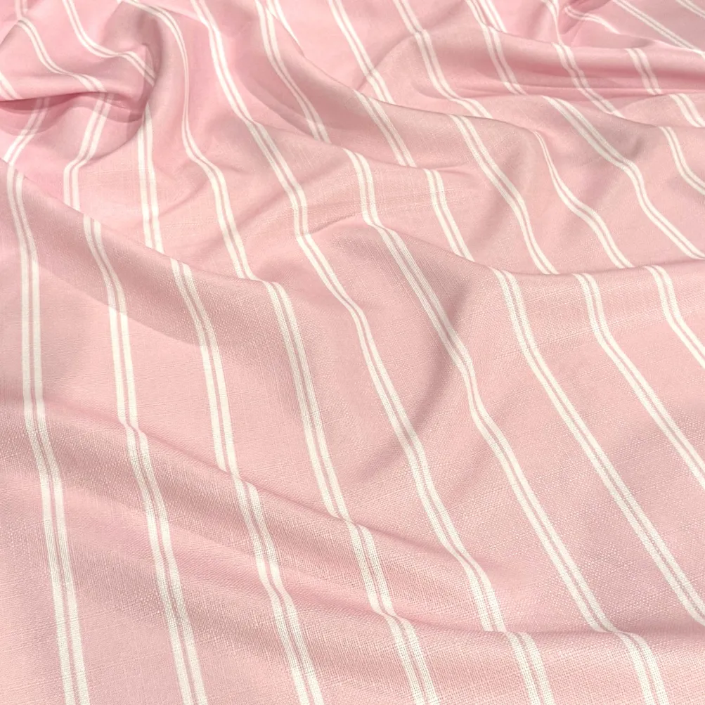 Lexington Stripe (Slub Print) Table Napkin in Pink