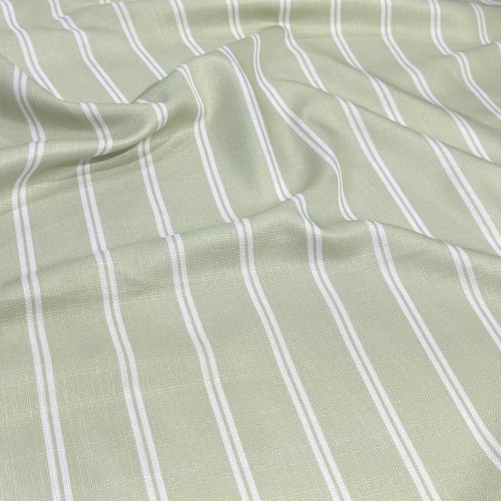 Lexington Stripe (Slub Print) Table Napkin in Sage