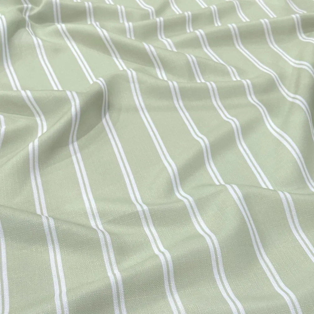 Lexington Stripe (Slub Print) Table Napkin in Sage