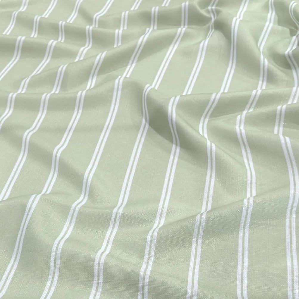 Lexington Stripe (Slub Print) Table Napkin in Sage