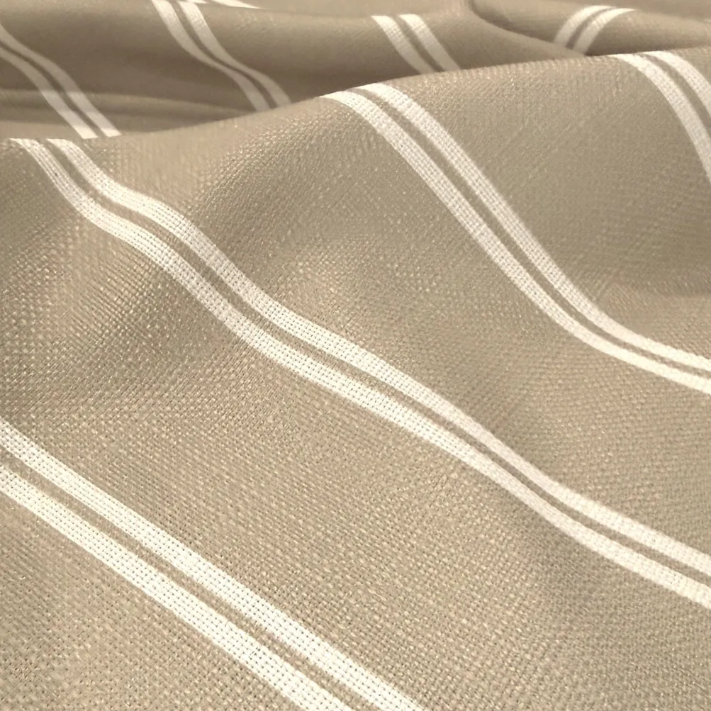 Lexington Stripe (Slub Print) Table Napkin in Taupe