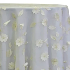 Lily Petal Table Linen in Ivory