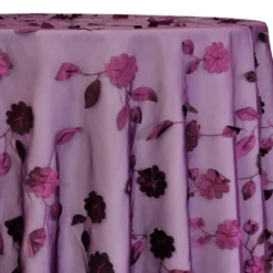 Lily Petal Table Linen in Plum