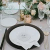 Linen - Glass Charger Plate in Black (Item # 0236)