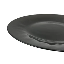 Linen - Glass Charger Plate in Black (Item # 0236)