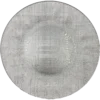 Linen - Glass Charger Plate in Silver (Item # 0236)