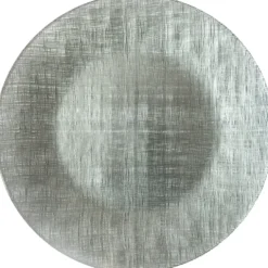 Linen - Glass Charger Plate in Silver (Item # 0236)