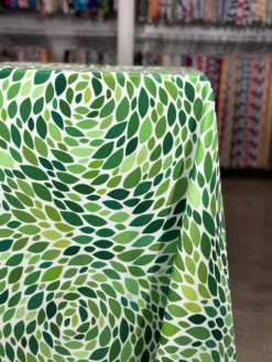 Locus Leaf (Poly Print) Table Linen in Green