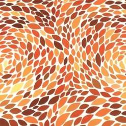 Locus Leaf (Poly Print) Table Linen in Orange