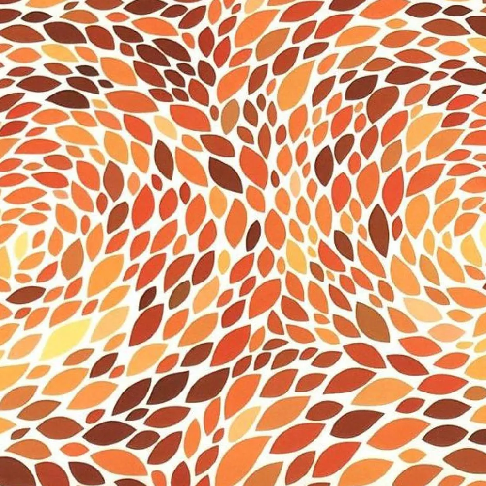 Locus Leaf (Poly Print) Table Linen in Orange