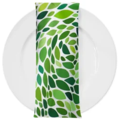 Locus Leaf (Poly Print) Table Napkin in Green