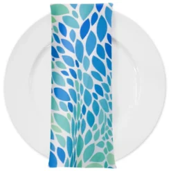 Locus Leaf (Poly Print) Table Napkin in Blue