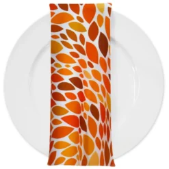 Locus Leaf (Poly Print) Table Napkin in Orange