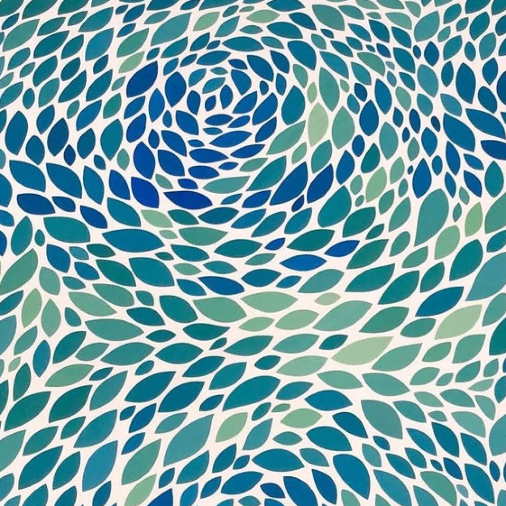 Locus Leaf (Poly Print) Table Runner in Blue