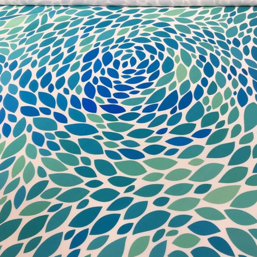 Locus Leaf (Poly Print) Table Runner in Blue