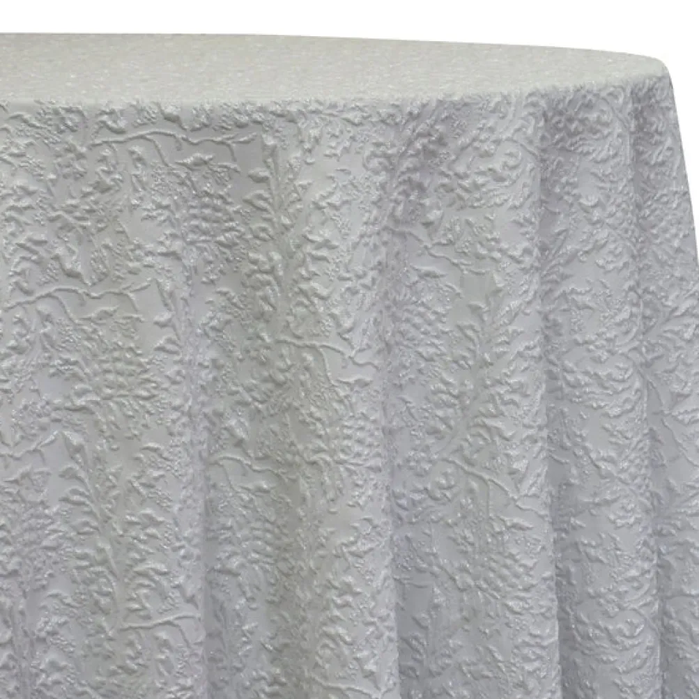 Lucia Jacquard Table Linen in White