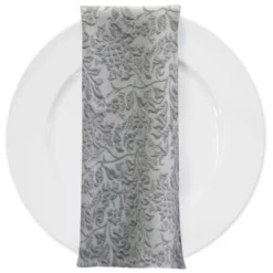 Lucia Jacquard Table Napkin in Silver