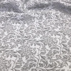 Lucia Jacquard Table Runner in Silver