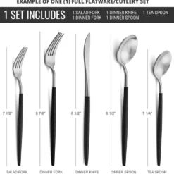 Luna Modero Flatware/Cutlery in Gold/Black