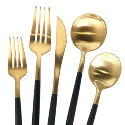 Luna Modero Flatware/Cutlery in Gold/Black