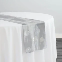 Luna Sequins Taffeta Table Runner in Ivory