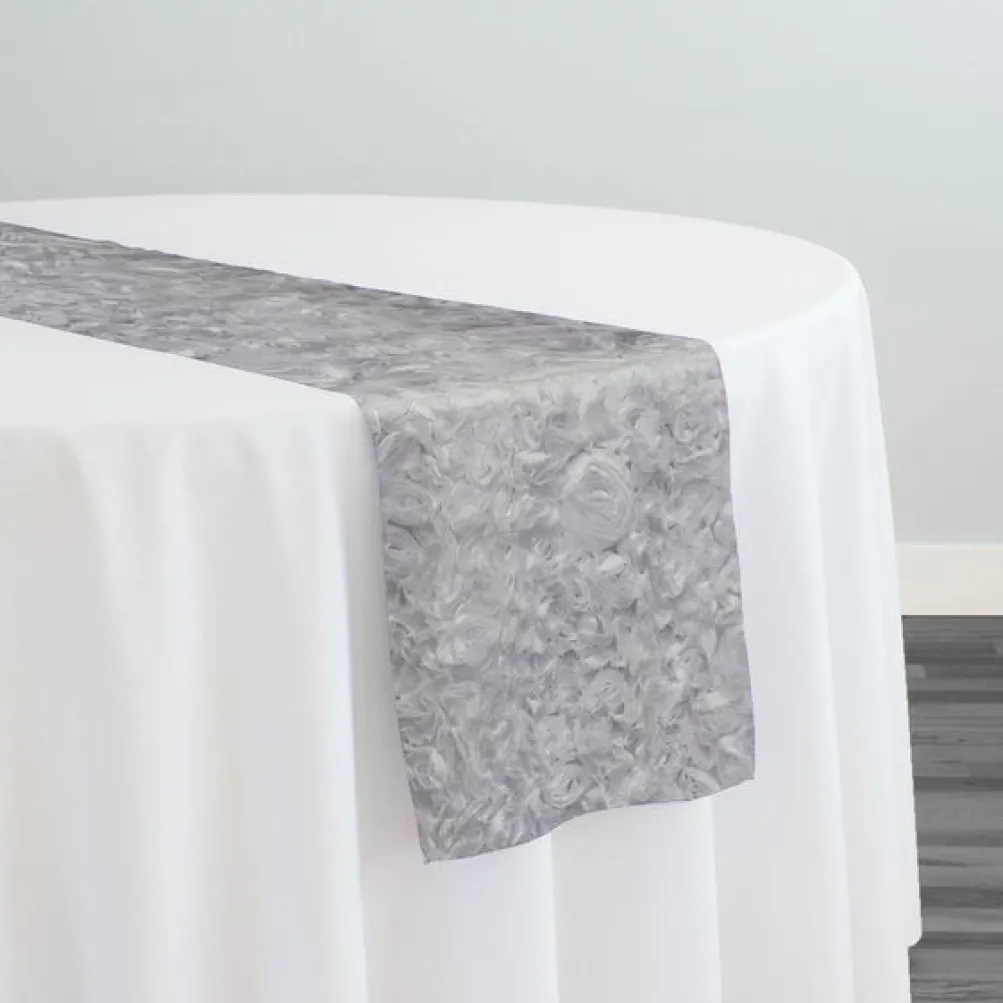 Lush Chiffon Table Runner in White