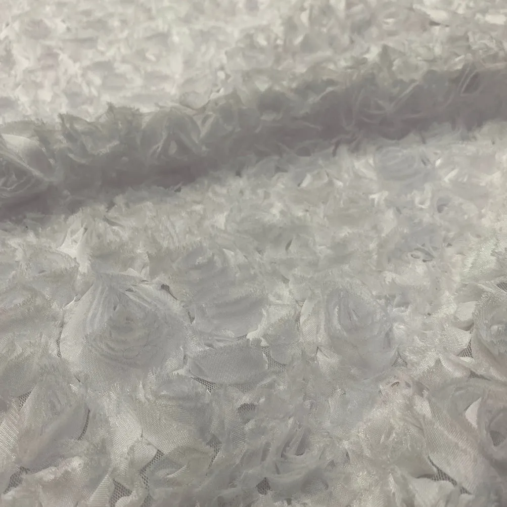 Lush Chiffon Table Runner in White