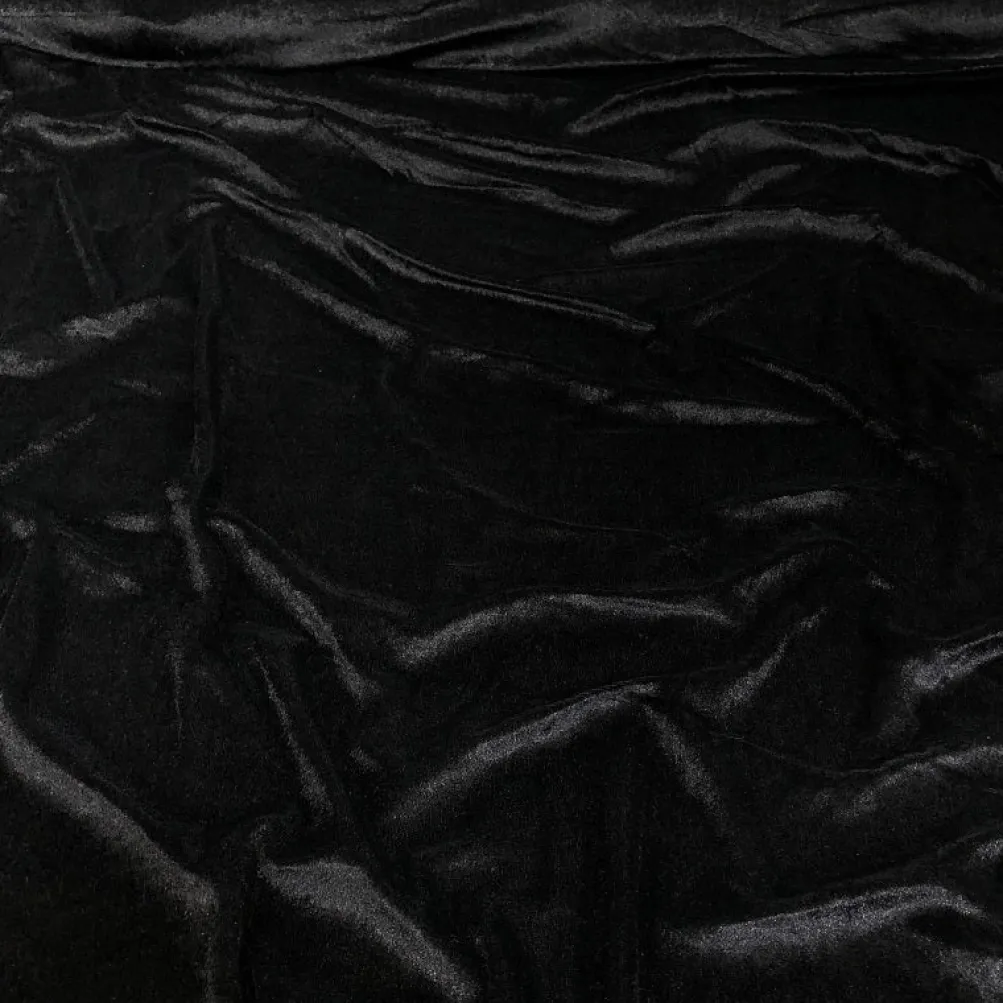 Lush Velvet Drapery Panel in Black