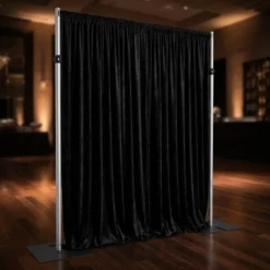 Lush Velvet Drapery Panel in Black