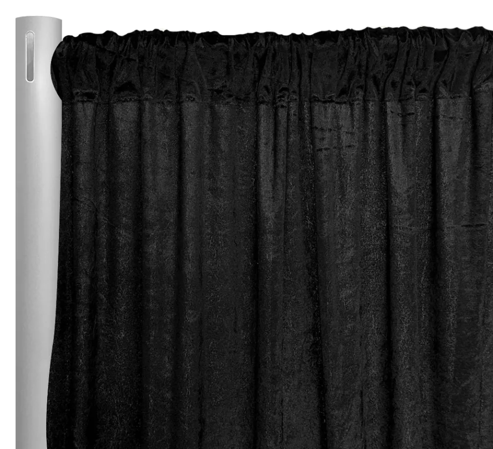 Lush Velvet Drapery Panel in Black