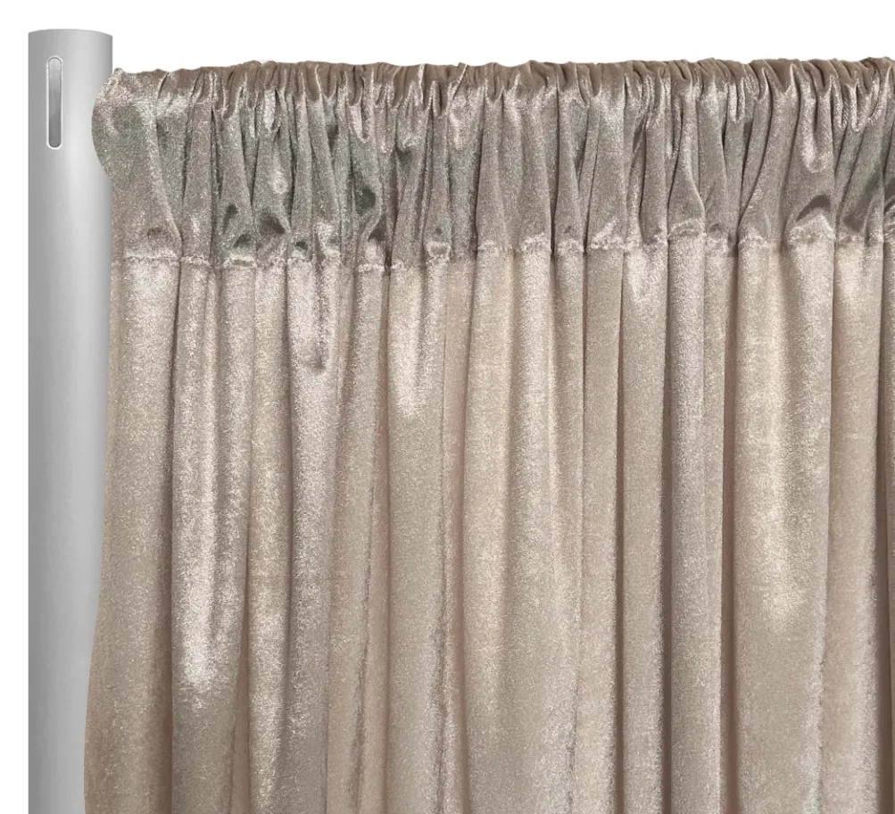Lush Velvet Drapery Panel in Champagne