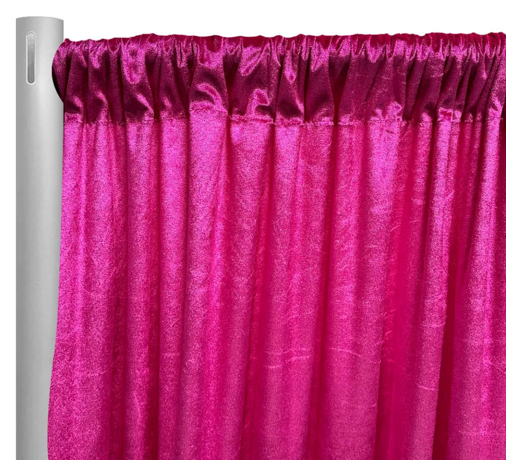 Lush Velvet Drapery Panel in Fuchsia