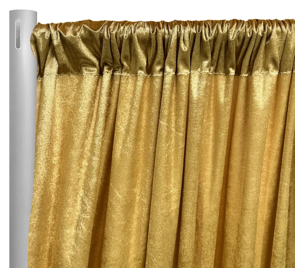 Lush Velvet Drapery Panel in Gold