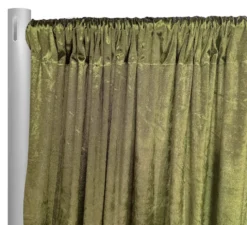 Lush Velvet Drapery Panel in Olive