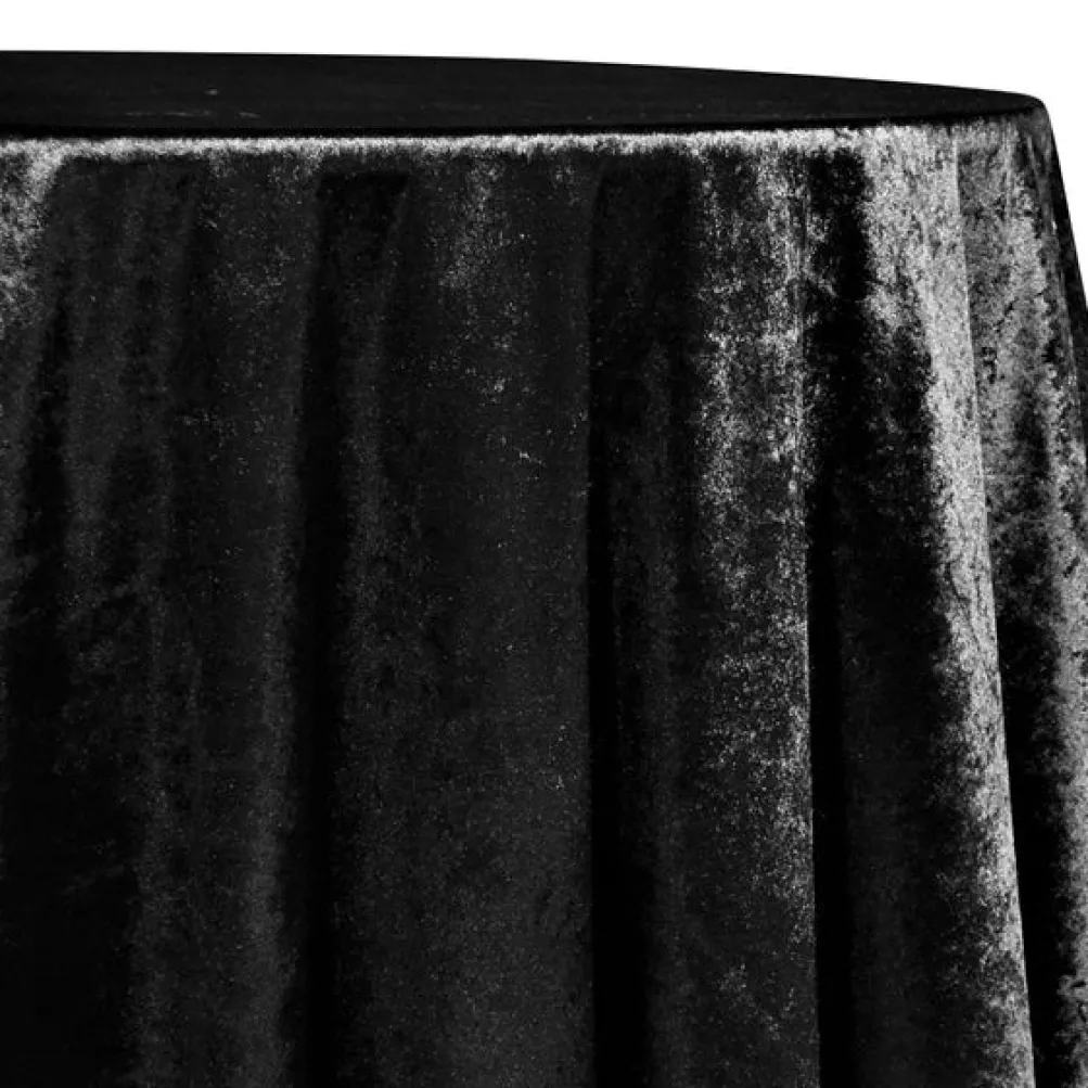 Lush Velvet Table Linen in Black