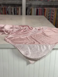 Lush Velvet Table Linen in Blush