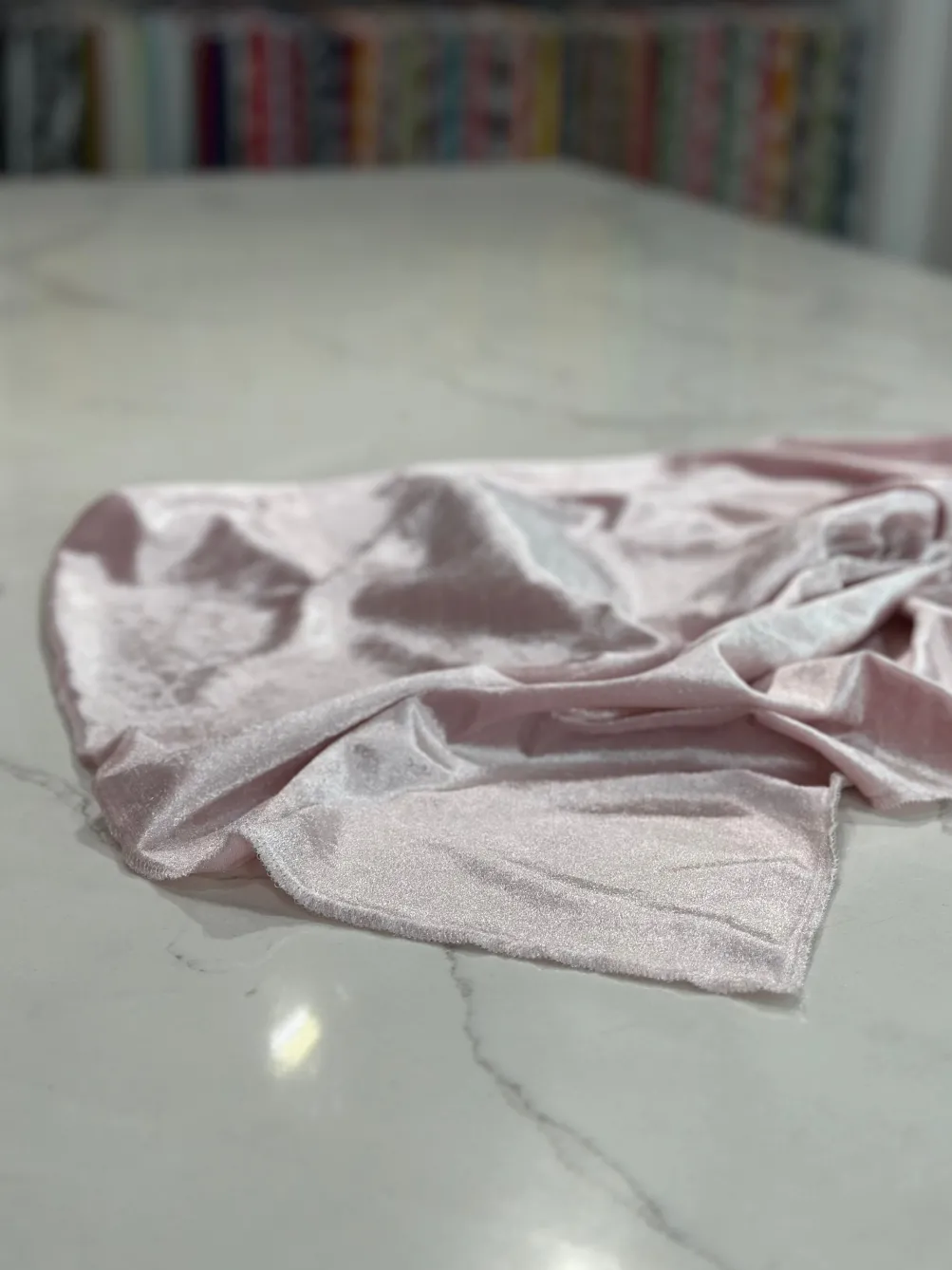 Lush Velvet Table Linen in Blush