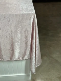 Lush Velvet Table Linen in Blush