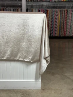 Lush Velvet Table Linen in Bone