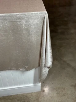 Lush Velvet Table Linen in Bone