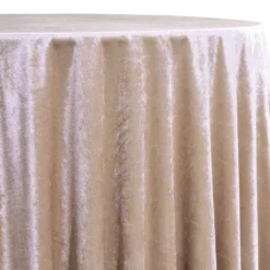 Lush Velvet Table Linen in Champagne