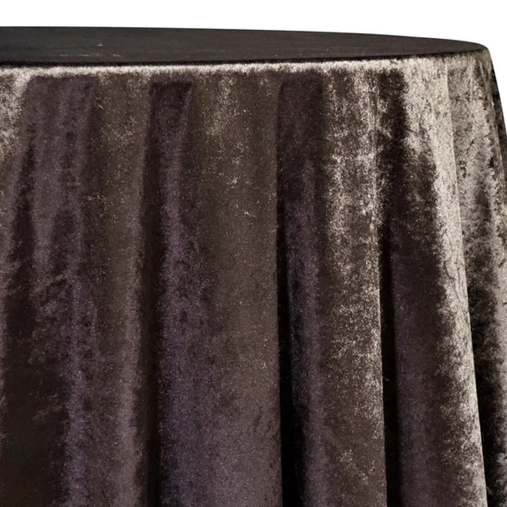 Lush Velvet Table Linen in Chocolate