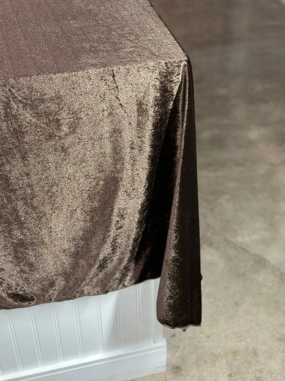 Lush Velvet Table Linen in Chocolate