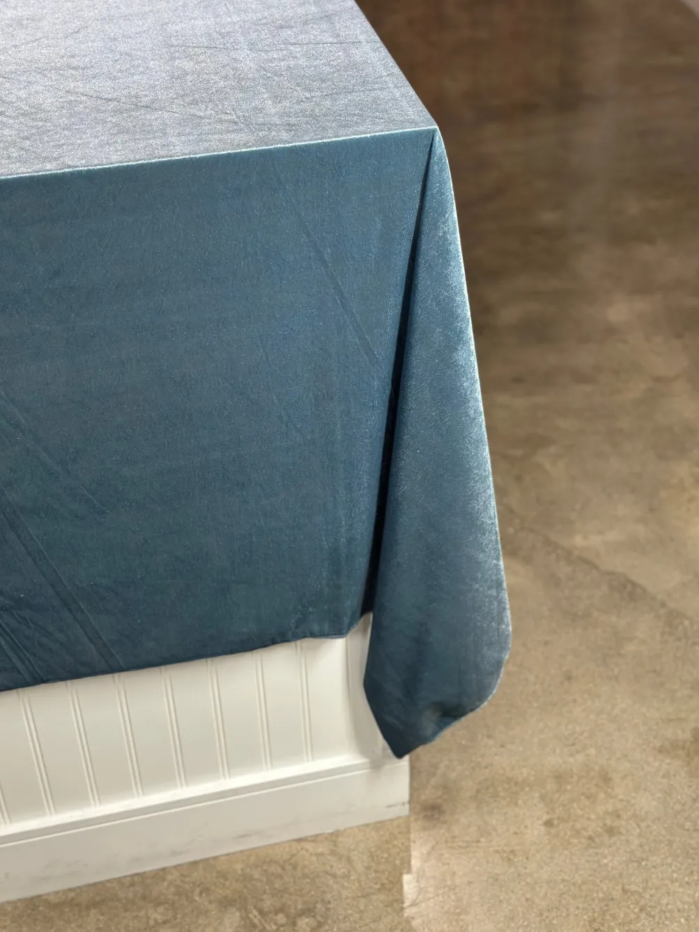 Lush Velvet Table Linen in Copen Perry