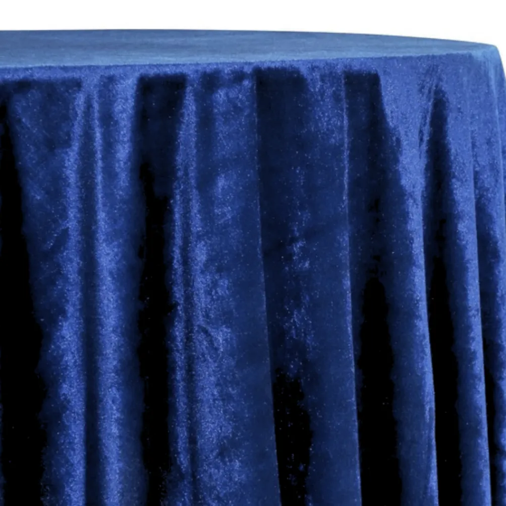 Lush Velvet Table Linen in Dark Navy
